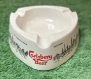 Vintage Carlsberg Beer Plastic Ashtray - Made in Italy