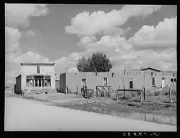 Photo:General store and adobe houses. San Pablo, Colorado