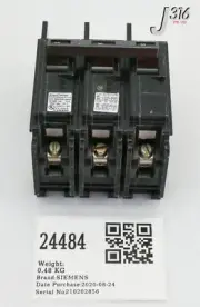 24484 SIEMENS CIRCUIT BREAKER, 240V, 30A (NEW) BQ3B030L
