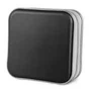 CD Case, 40 Capacity CD/DVD Case Holders Wallet Hard Plastic DVD Disc Black