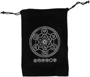 Tarot Storage Bag, Mysterious Black Magic Tarot Card Storage Bag - Durable Tarot Card Bags for Witch Wisdom, Board Playing Cards, Tarot Card Accessories, Gift Bag, Section C, see description, See