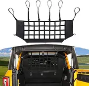 JOSHELA for Bronco Trunk Net Mesh Dog Barrier Cargo Net for Bronco 2021 up 4-Door Black Storage Accessories
