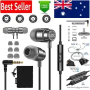 5- Wired Earbuds with Microphone - Tangle-Free, Sound Isolating