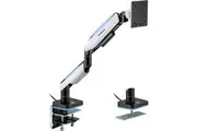 Gorilla Arms Heavy-Duty RGB Gaming Monitor Arm - Matte Black & Greyish White