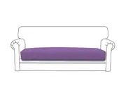 Water Repellent Sofa Seat Cushion Cover Furniture Couch Seat Slipcover Elastic Protectors -Purple
