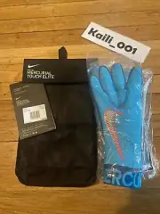 Nike GK Mercurial Touch Elite Soccer Gloves Size 8 Blue DC1980-447 Goalkeeper C