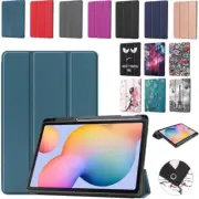 For Samsung Galaxy Tab S6 Lite 10.4 S7 Plus Leather Case Cover With Pen Holder