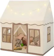 HONEY JOY Kids Play Tent, Toddler Large Playhouse W/Star String Lights, Washa...