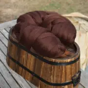 Corriedale Wool Tops roving Chocolate DHG, 50g, needle and wet felting, spinning