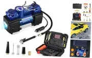 Portable Air Compressor Pump Tire Inflator with Digital Gauge, Heavy Duty Blue