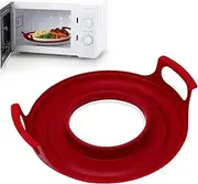 Microwave Co-ol Plate and Spillover Caddy with Handles- Microwave Handle Tray Microwave Co-ol Caddy for Bowls, Plates and Microwave Meals
