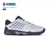 在飛比找momo購物網優惠-【K-SWISS】網球鞋 白藍 男鞋 透氣輕量 Hyperc