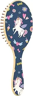 XYMZR Hair Brush Horse Donuts Ice Cream Wooden Paddle Hair Brush Personalized Hair Brush with Wooden Bristles Massage Scalp Thick/Thin/Curly/Wavy Hair for Women & Men
