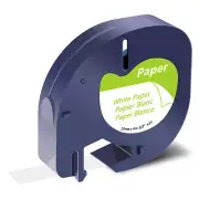 1PK 12mm Label Tape 91330 White Paper Refill for DYMO LetraTag LT100H 100T QX50