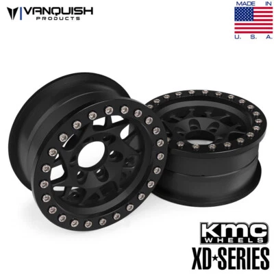 Vanquish KMC 1.9 XD127 Bully Black Aluminum Wheels (2) VPS07710