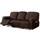 Diamond Recliner Sofa Covers 8-Pieces Stretch Large Couch Covers for 3 Seats ...