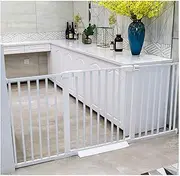 Pet Dog Stair Gate Strong Bearing Baby Safety Gates Reaction Force Installation Not Drilling, Scalable Width (Color : H75, Size : W180~187cm)