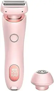 Electric Razors for Women 2 in 1 Bikini Trimmer Face Shavers Hair Removal for Underarms Legs(Light red)