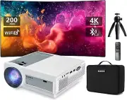 Projector with WiFi and Bluetooth, 5G Native 1080P HD Projectors 4K Supported 1