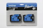 2-Pack Brother TC-10 1/2" Black on Clear P-touch Label Tape 12mm TC10 New