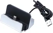 OSALADI Desktop Charger Dock Fast Charging and Station for Pixel and Other Type C Devices Portable Multi Function Phone Holder Silver