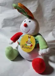 New JACK RABBIT CREATIONS Luxury Plush Bunny Activity Toy Baby Squeak & Rattle