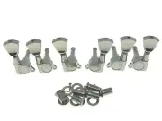 Wilkinson 3x3 E-Z Post Guitar Tuners for Les Paul or Acoustic Guitars Chrome