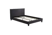 Double Linen Fabric Bed Frame Grey