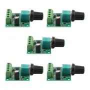 5Pcs PWM Motor Speed Controller with Self Restoring Fuse Wide Voltage Range