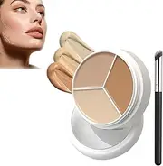 Tifitm 3-In-1 Contouring and Brighten Concealer Palette - Cream Makeup Kit With Brush for Full Coverage (1pc)