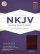 Holy Bible ― New King James Version Super Giant Print Reference Bible, Saddle Brown, Leathertouch