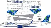 jetBlue Prism Airbus A-321 Pointerdog7 decals for Revell 1/144 kit