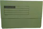 ValueX Document Wallet Lightweight, Half Flap Foolscap, Green, Pack of 50