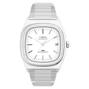 Q Timex 1983 Automatic Reissue Classic Stainless Steel 34mm Watch TW2W70800