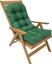 Gollense Adirondack Chair Cushion Rocking Chair Cushions High Back Patio Chair Pad for Indoor/Outdoor Water-Resistant Lounge Chair Replacement Seat Pillow with Ties for Garden Furniture (Dark Green)