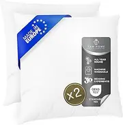 FAM Home Cushion 80 x 80 cm, Set of 2, Soft Microfibre, Pillow 80 x 80 cm, Allergy Sufferers with Optimal Support for Neck and Head, Inner Cushion, Breathable, Moisture-Regulating, Antibacterial