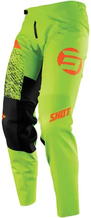 Shot Devo Roll Kids Motocross Pants, green-orange, Size 11 - 12 12 - 14 12/14 12 years 13 years Green Orange