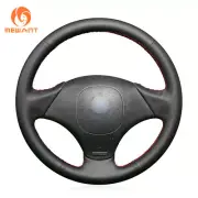 DIY Black PU Leather Car Steering Wheel Cover for Fiat Albea Palio Weekend 2002