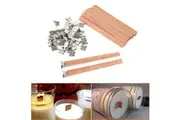 50x Wooden Candle Wicks Core Supplies With Sustainer DIY Soap Making for Party