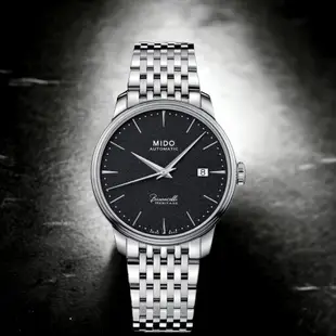 MIDO 美度錶 Baroncelli 簡約超薄 機械錶 黑色 男錶 手錶 腕錶 M0274071105100