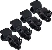 GAROZATION 4 Pcs Rotating Flashlight Mount with Pad for Bike Handlebar Torch Rack Holder for Steady Light Support Compatible with Flashlights