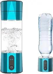 Portable Hydrogen Water Bottle Hydrogen Water Generator Ionizer 2-in-1 Hydrogen Rich Water Cup with LED Touch Screen PEM Technology 10 Min Make Hydrogen Content Up to 8000 PPB 210 Ml