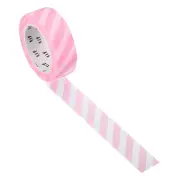 Washi Tape 0.59 Inch x 10.93 Yards, 1 Roll Stripe Pattern, Light Pink