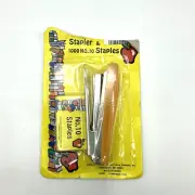 Vintage Mini Stapler With Staples Yellow by MHP -SEALED IN PACKAGING