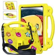 Catzon Strawberry iPad Case Silicone Shockproof with Handle for iPad 10.2 inch 2021/2020/2019-Yellow
