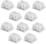 QUMIIRITY 10Pcs Transparent Protective Keycap Covers for Mechanical Keyboard Non Printed Keycaps for Backlit RGB Lighting Stylish and Durable Keycap
