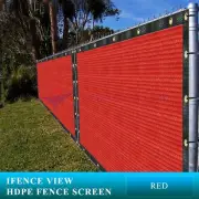 Ifenceview 3 FT High Red Balcony Deck Fence Privacy Screen Cover Fabric Panel
