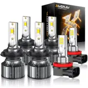 For BMW 328i 2007-2016 6x Bulbs LED Headlights Hi/Low Beams + Fog Lights WHITE (for: Smart)