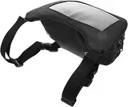 Beatifufu Modified Front Bag Tool Bag for Motorcycle Cycling Pouch Waterproof Scooter Storage Pouch Motorcycle Accessories for Men Bicycle Accessories Motorbike Mobile Storage Pu Black