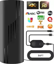 TV Antenna, Digital TV Antenna Indoor with Amplifier and Signal Booster, Portabl
